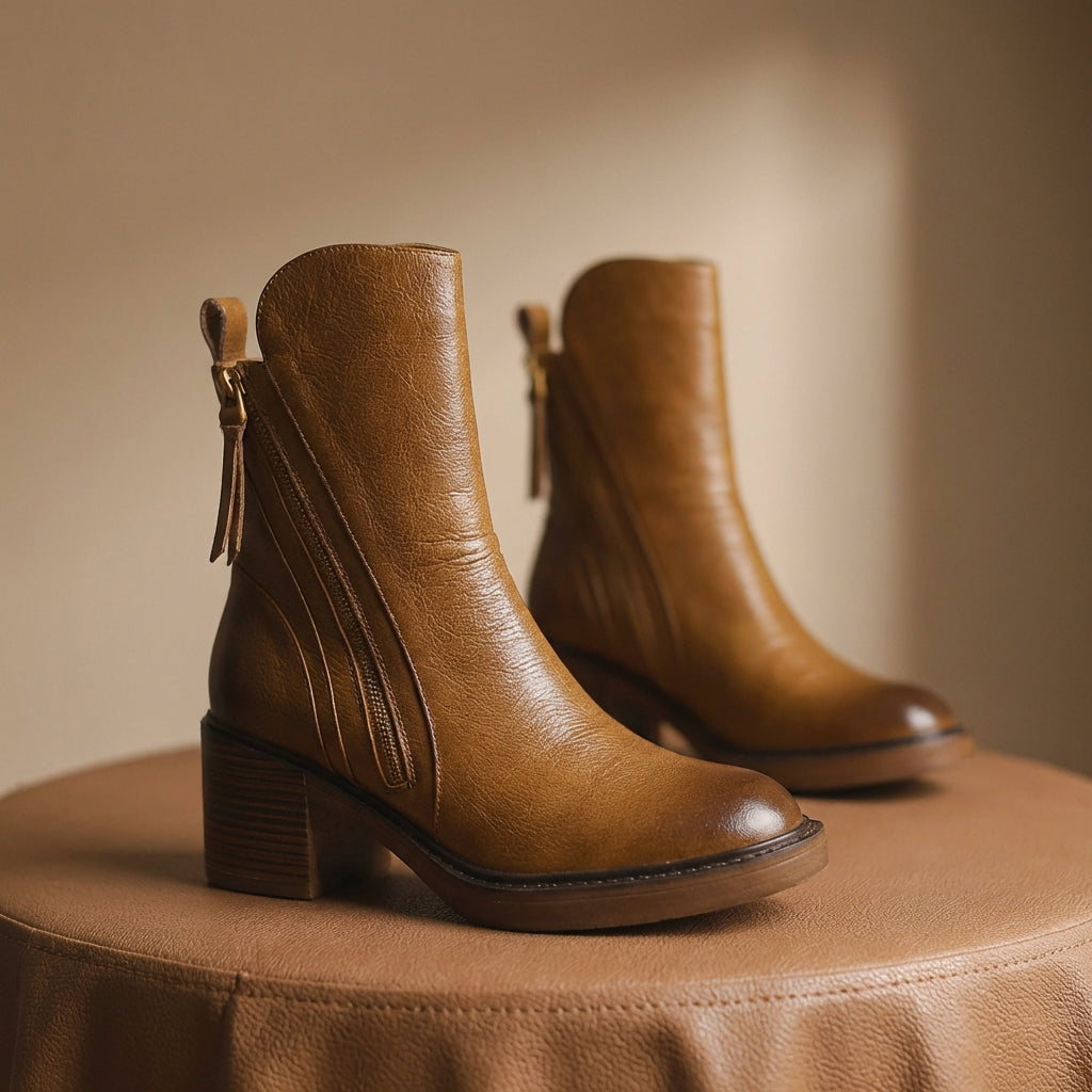 Women's Leather Boots UK – mid calf everyday, view 10