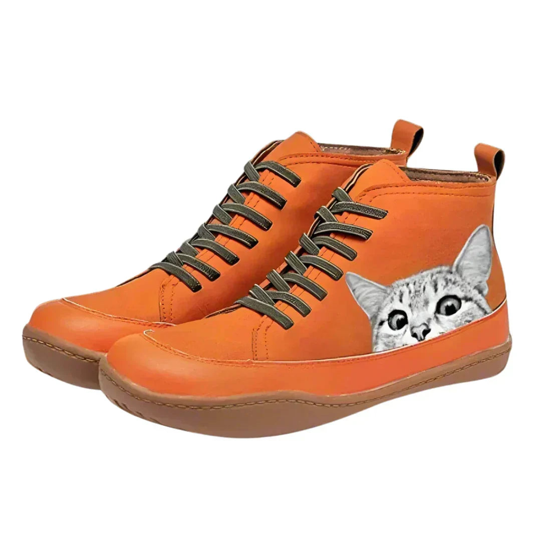 Women's cat ankle boots – The Luna by Huna – view 1