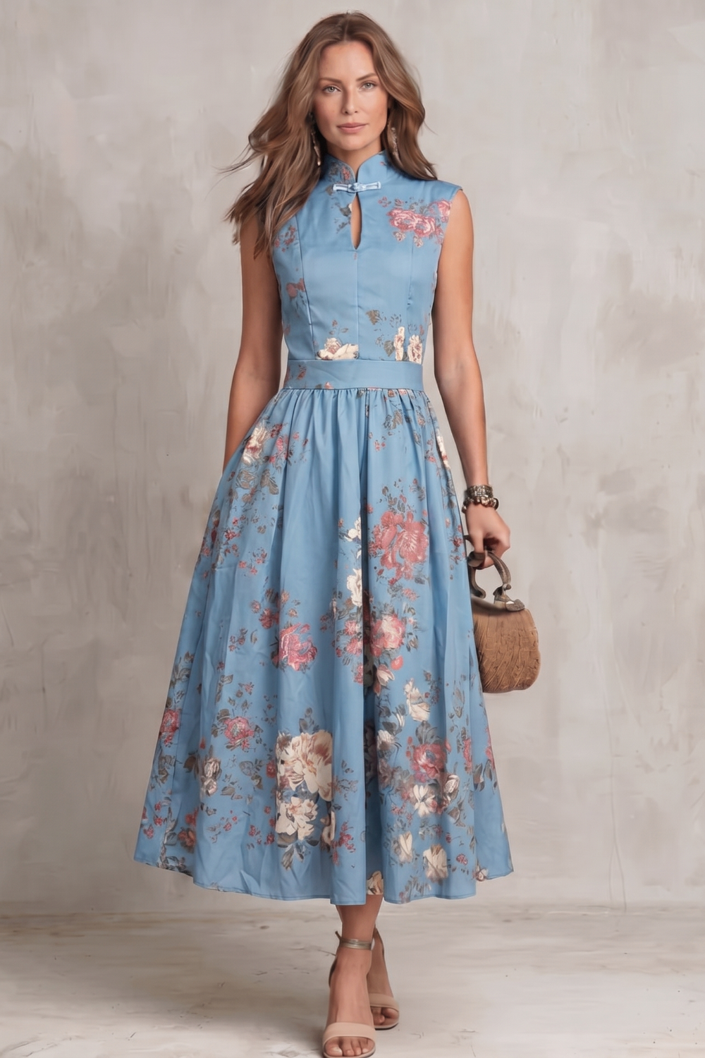 Women's floral midi dress – The Briarose by Huna – view 10