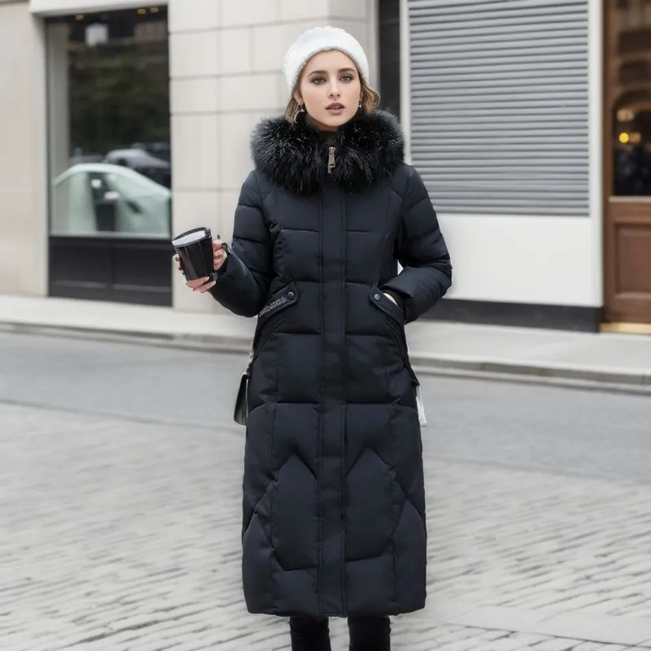 Women's Puffer Coat – The Delphine-Rose by Huna – view 8