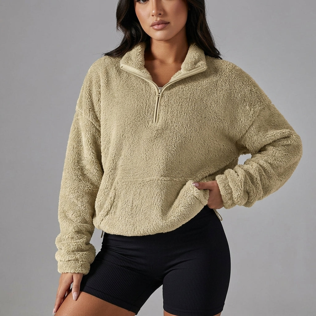 Women's Cashmere Half Zip Jumper UK – Soft Knit – The Valeriane – image 2