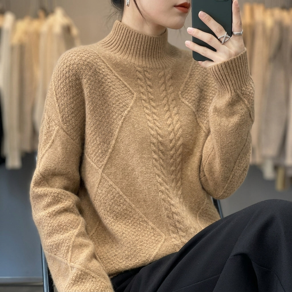 Women's Cashmere Jumper UK – Soft Everyday Knit – The Leontine – image 1