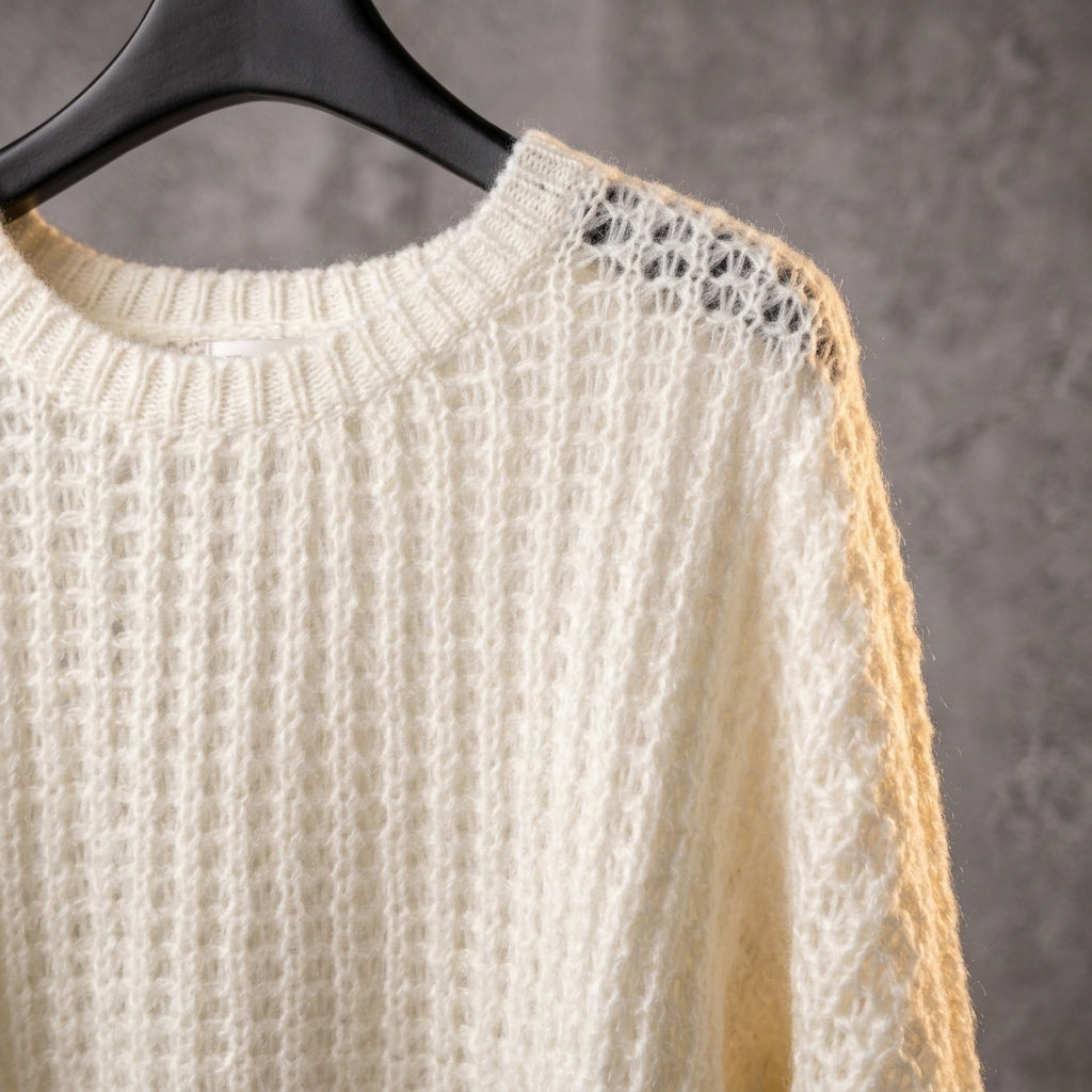 Women's Wool Jumper UK – textured loose fit, view 2