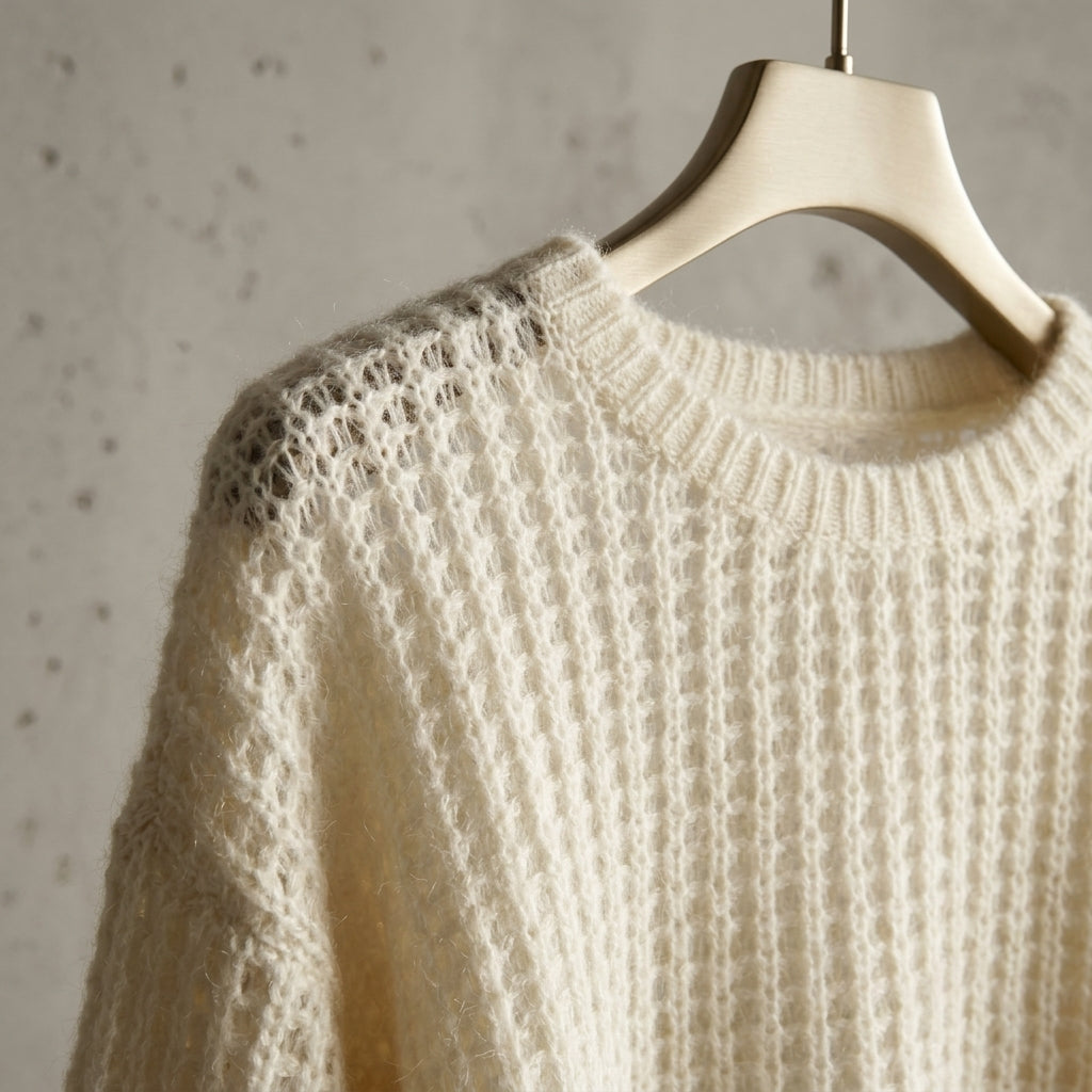 Women's Wool Jumper UK – textured loose fit, view 3