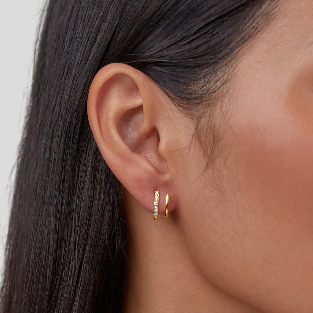 The Claw – Women's 18K Gold Crystal Earrings | Huna Signatures