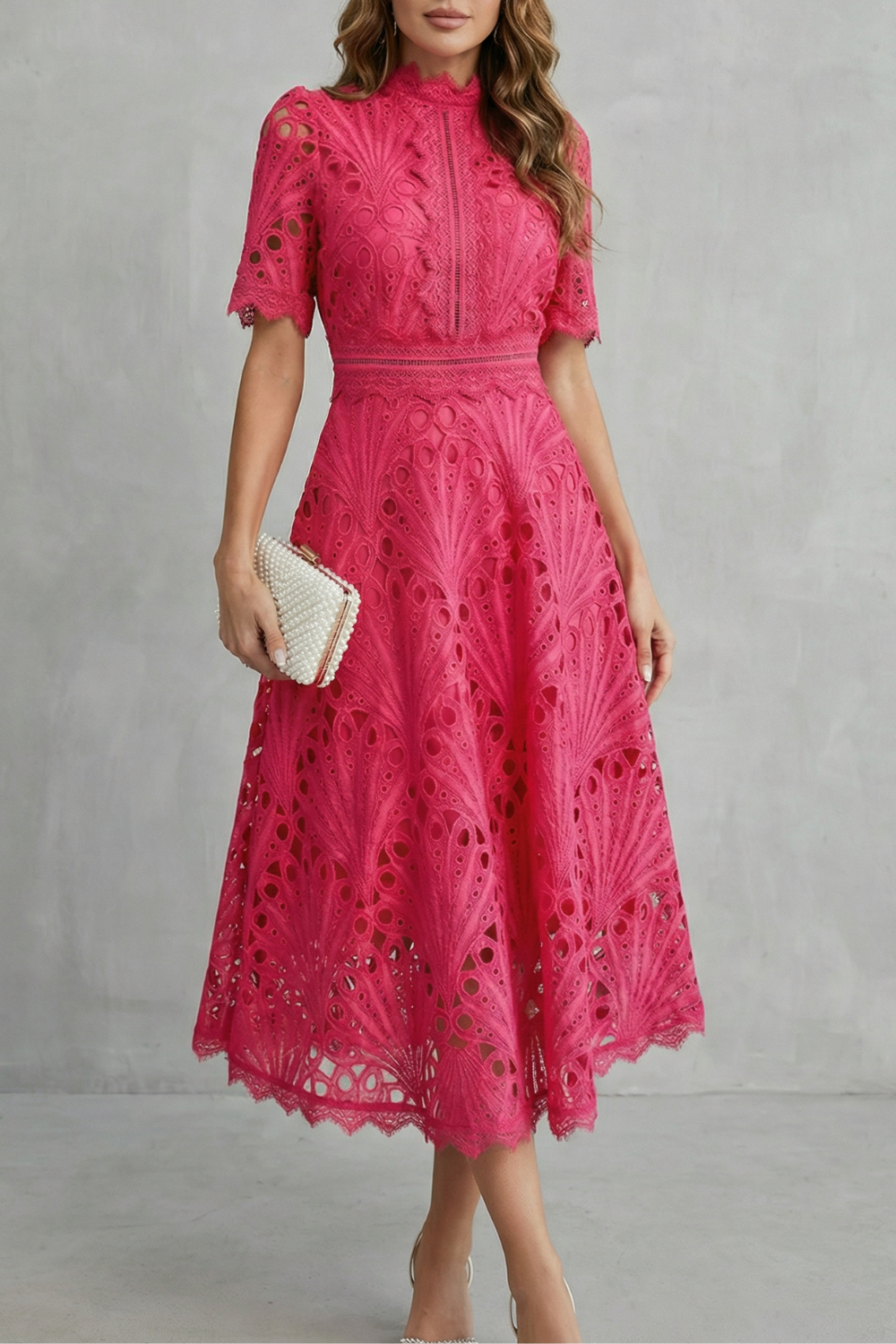 Women's lace midi dress – The Ameliane by Huna – view 1