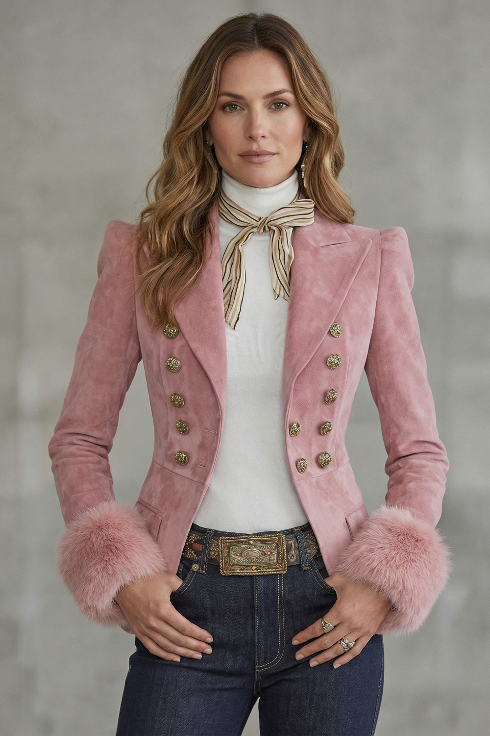 Women's suede blazer – The Xavielle by Huna – view 2