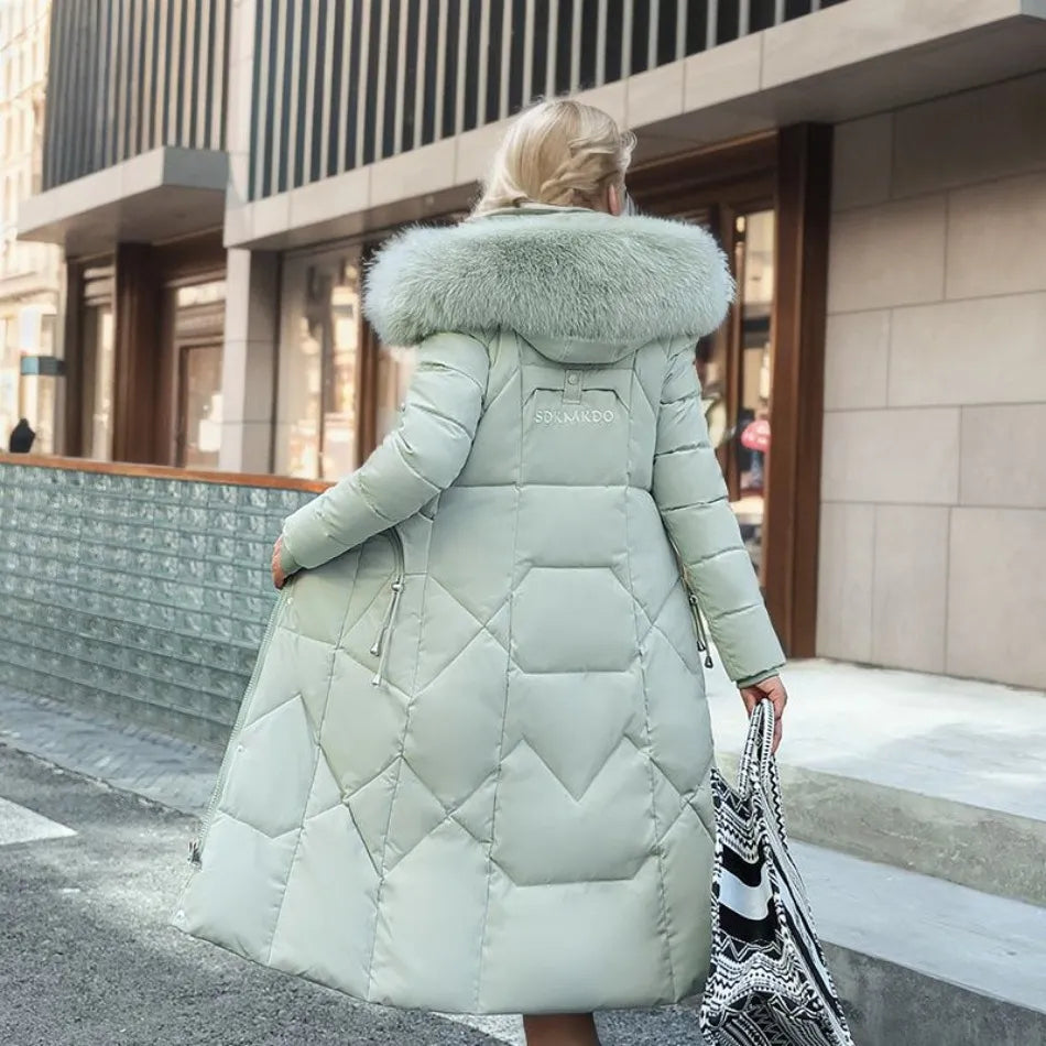 Women's Puffer Coat – The Delphine-Rose by Huna – view 10