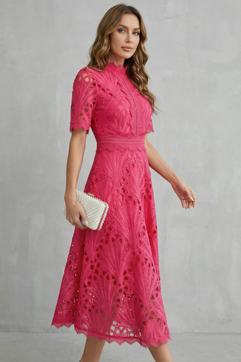 Women's lace midi dress – The Ameliane by Huna – view 3