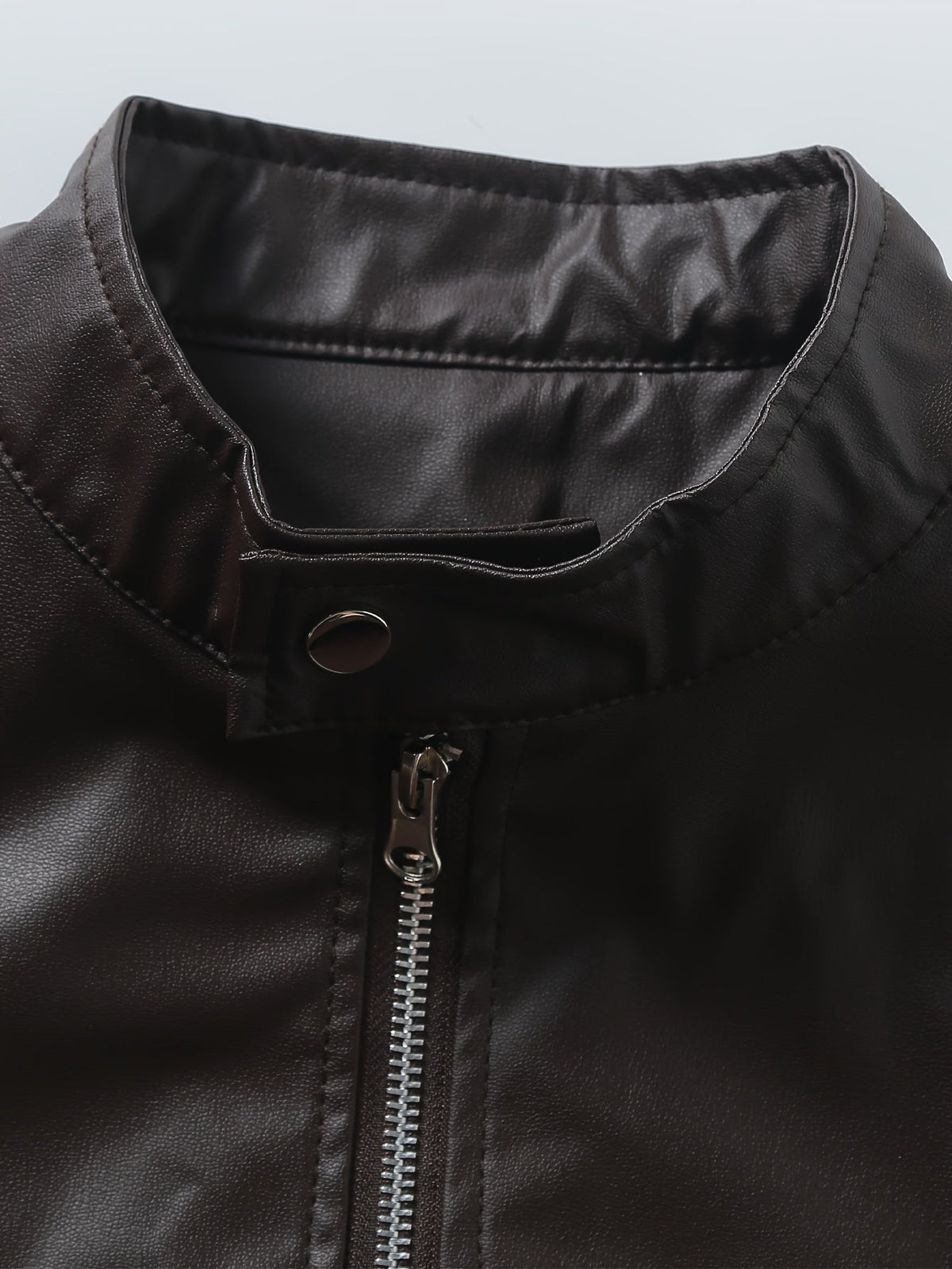 Men's pu leather moto jacket – The Roman by Huna – view 8