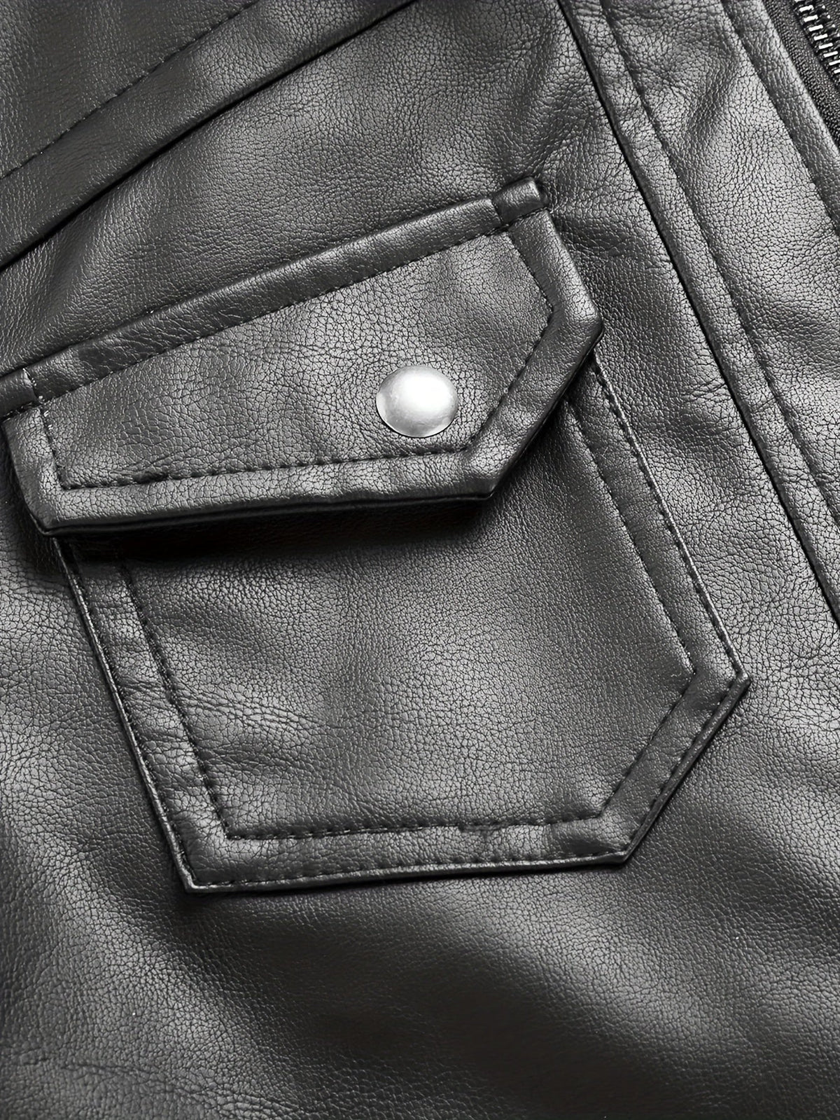Men's hooded pu leather jacket – The Maddox by Huna – view 19