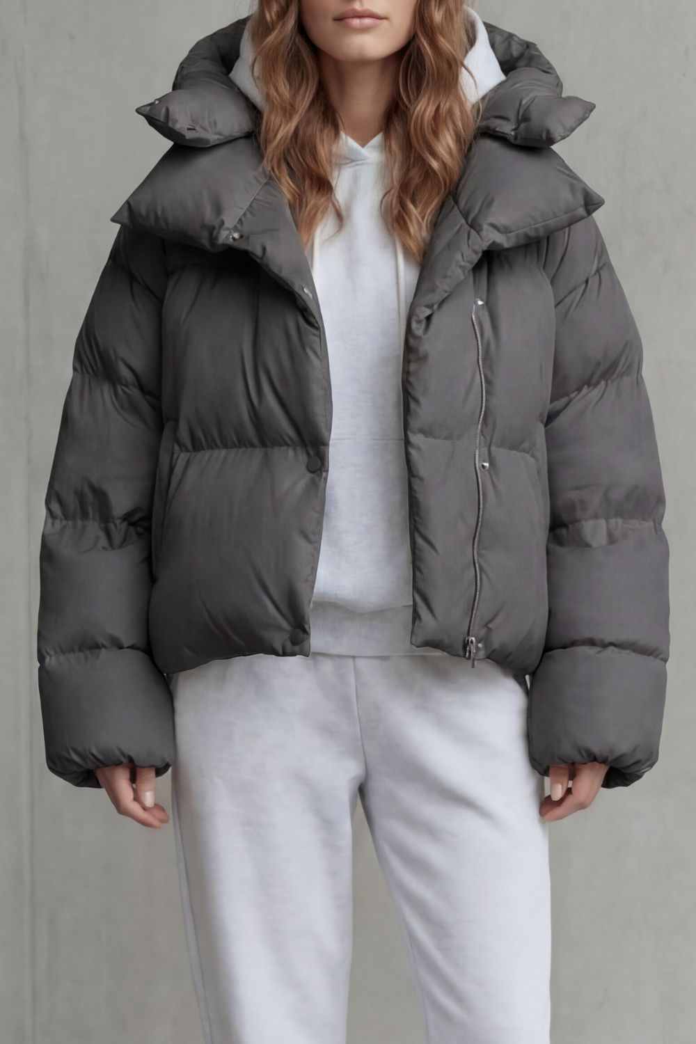 Women's Cropped Puffer Jacket – The Heliadora, view 6