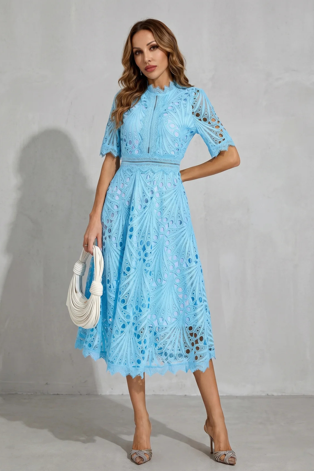 Women's lace midi dress – The Ameliane by Huna – view 8