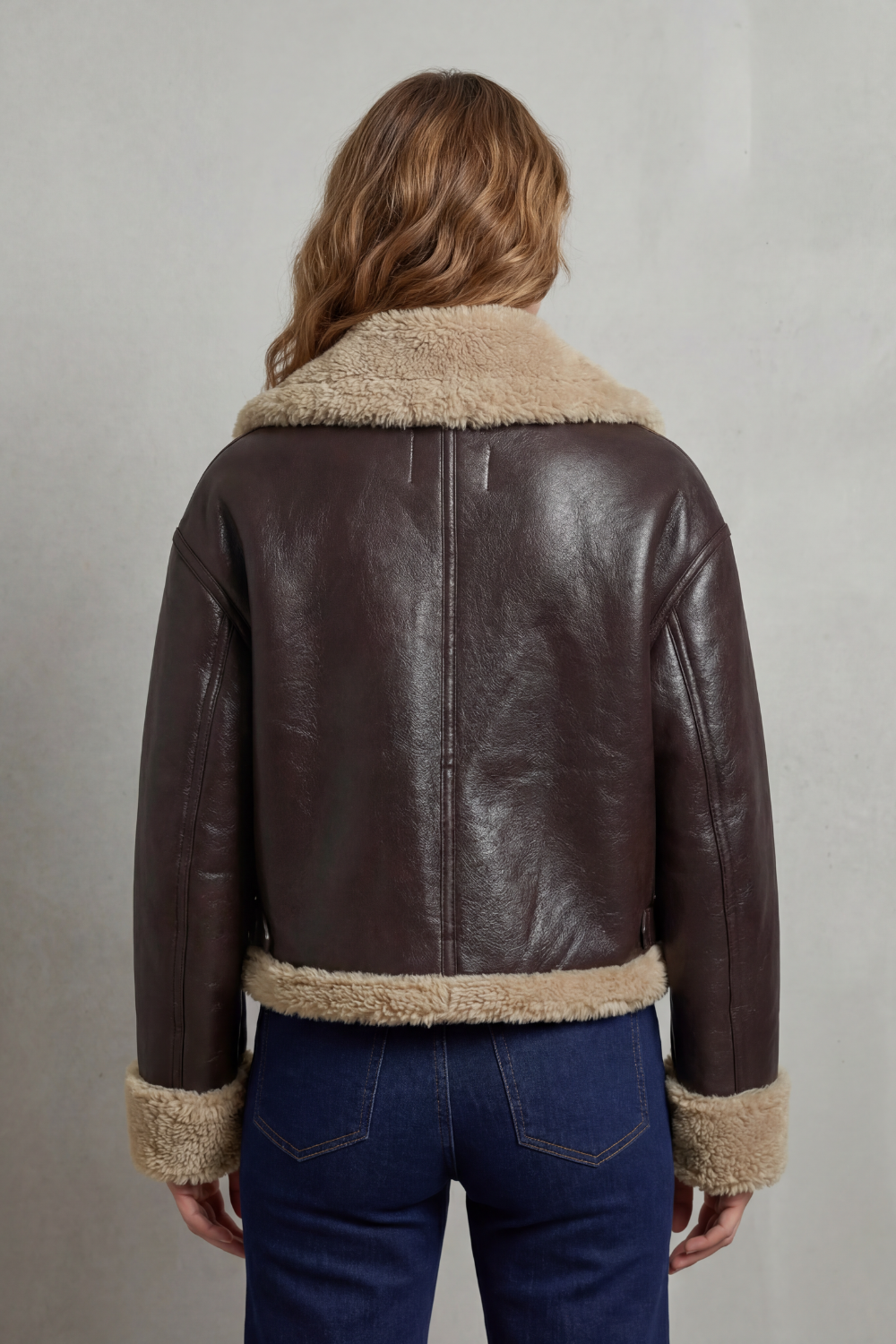 Women's Fleece Aviator Jacket – The Lavendria, view 4
