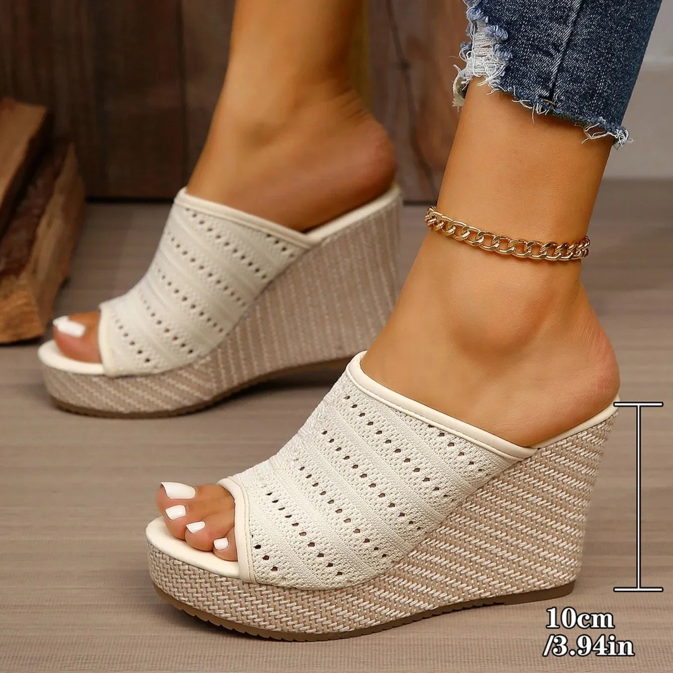 Women's Espadrille Wedge Sandals – Knit | The Fern | Huna