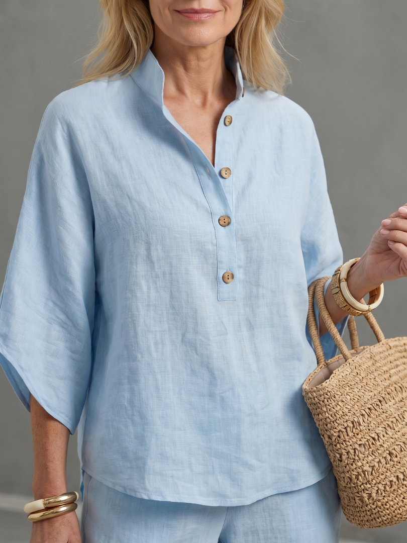 Women's Tunic & Trouser Set – Button Front Co-ord | The Amity | Huna