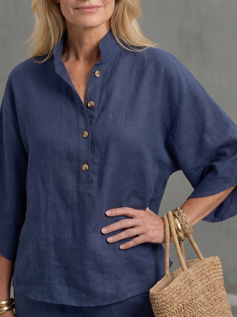 Women's Tunic & Trouser Set – Button Front Co-ord | The Amity | Huna