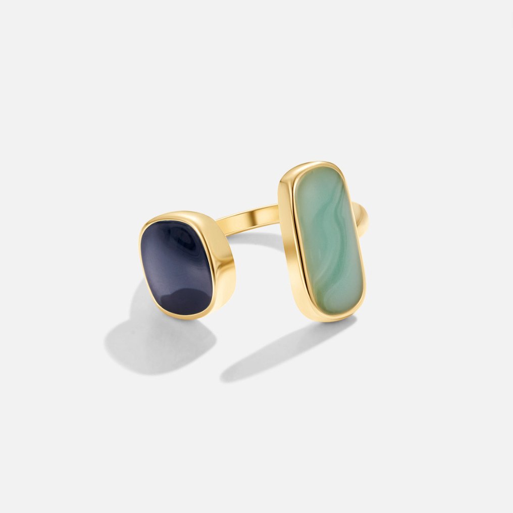 The Aqua – Women's Aquamarine Wrap Ring | Huna Signatures