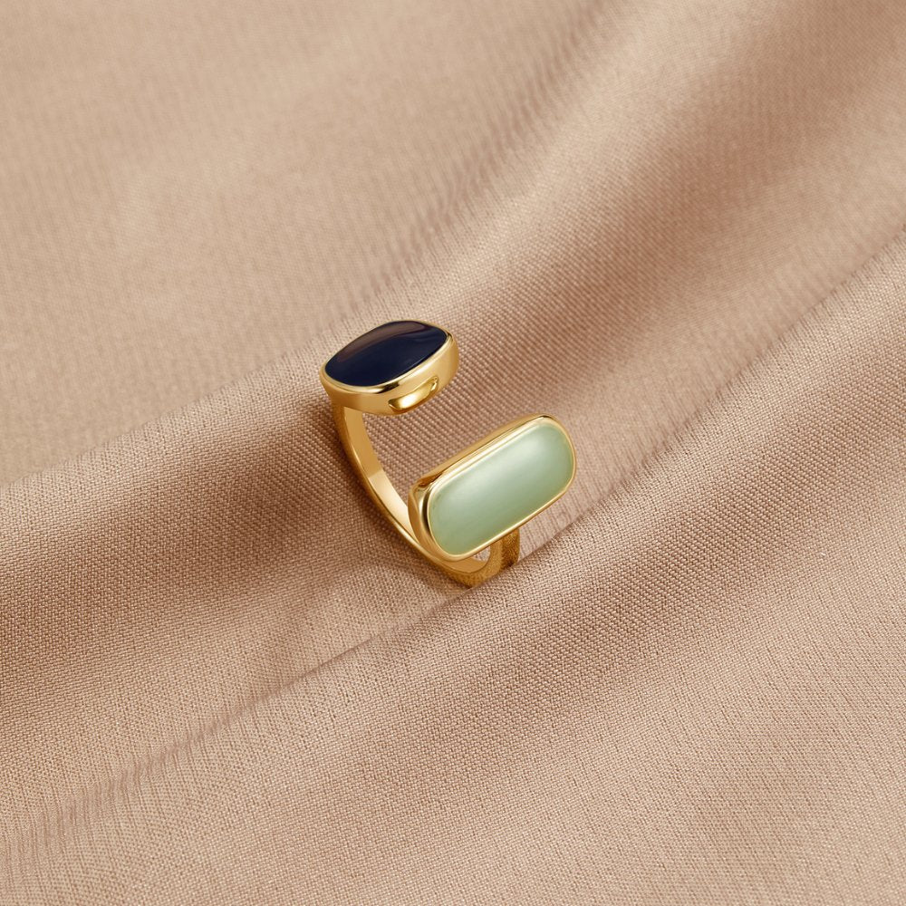 The Aqua – Women's Aquamarine Wrap Ring | Huna Signatures