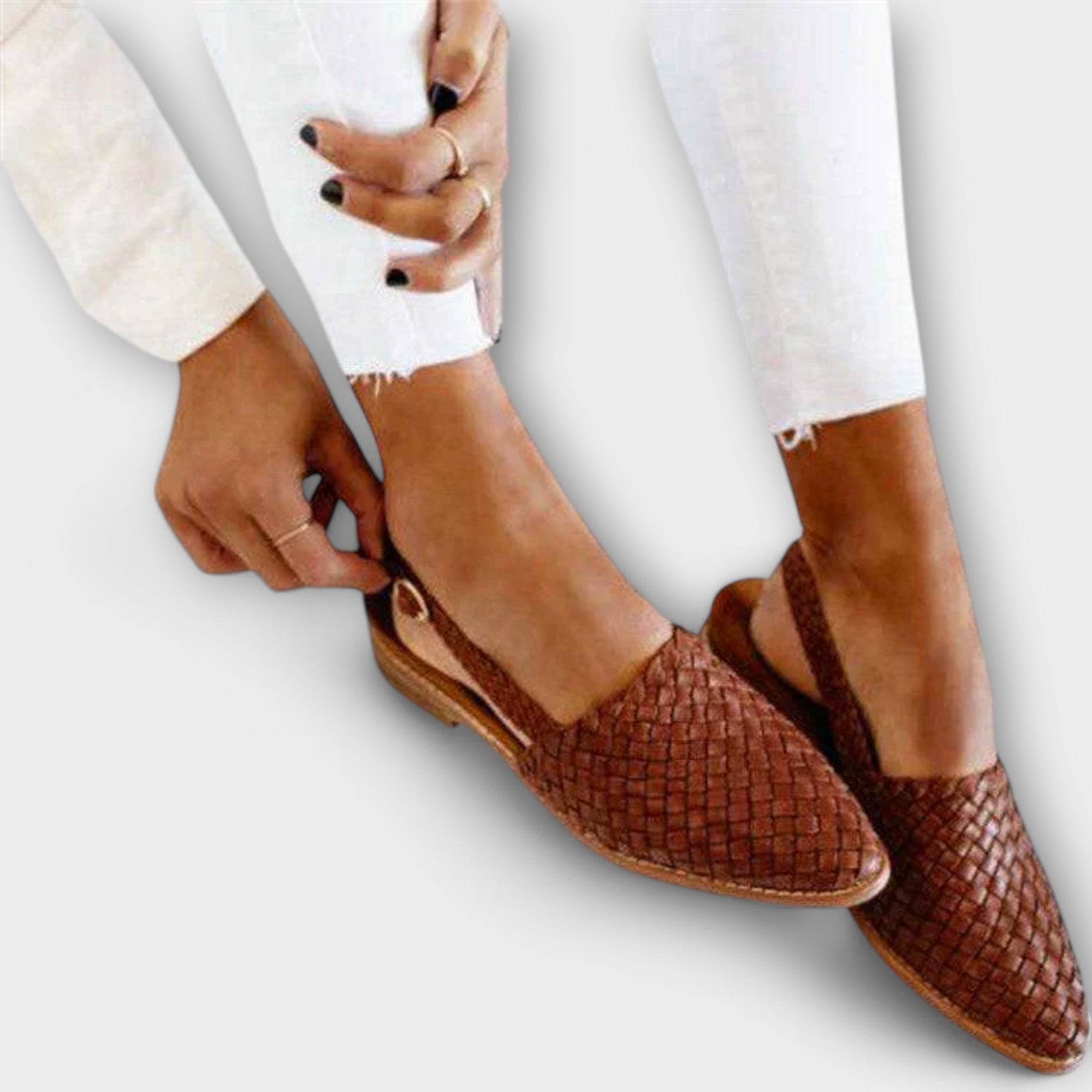Women's Woven Slingback Loafers – Comfort Flat | The Aurora | Huna
