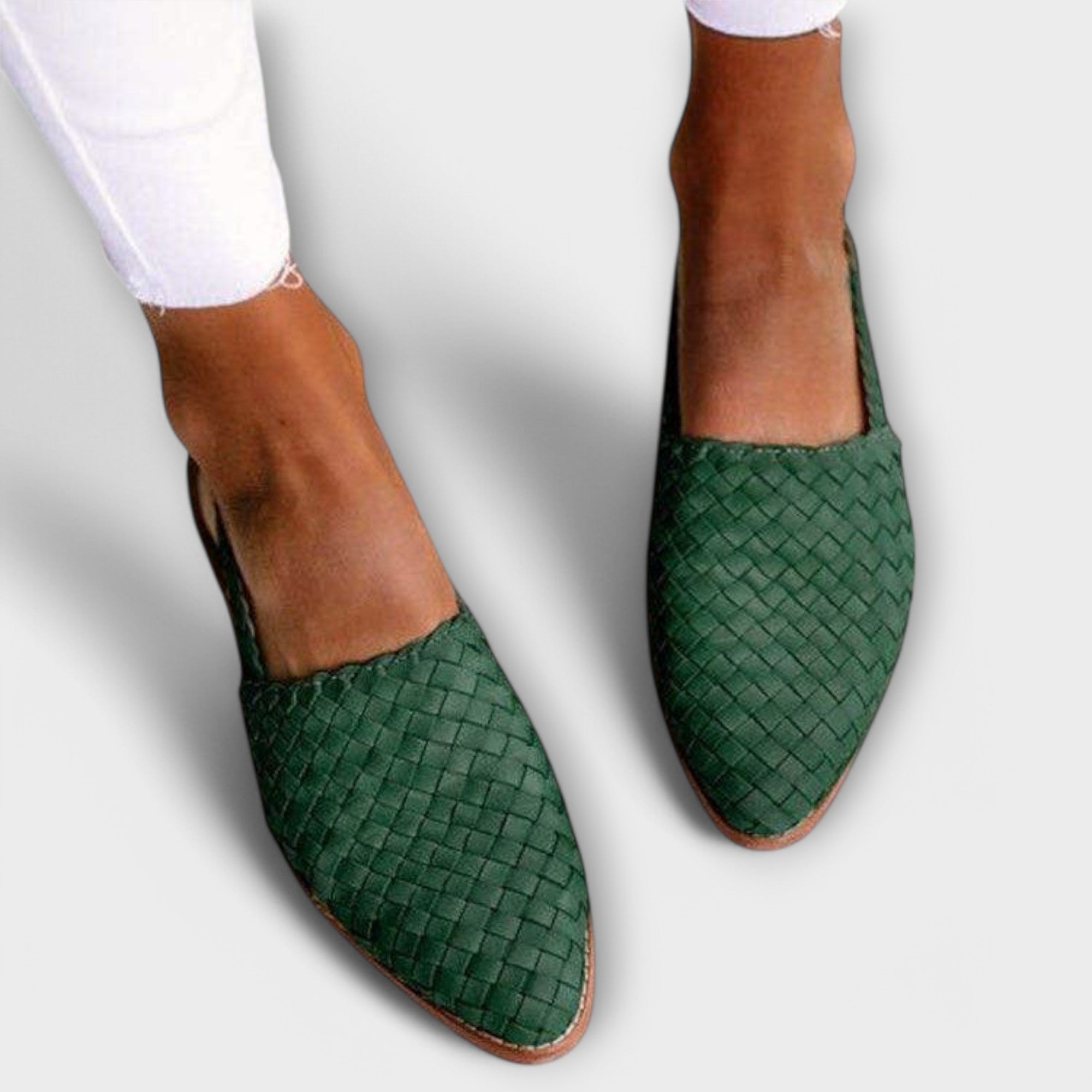 Women's Woven Slingback Loafers – Comfort Flat | The Aurora | Huna