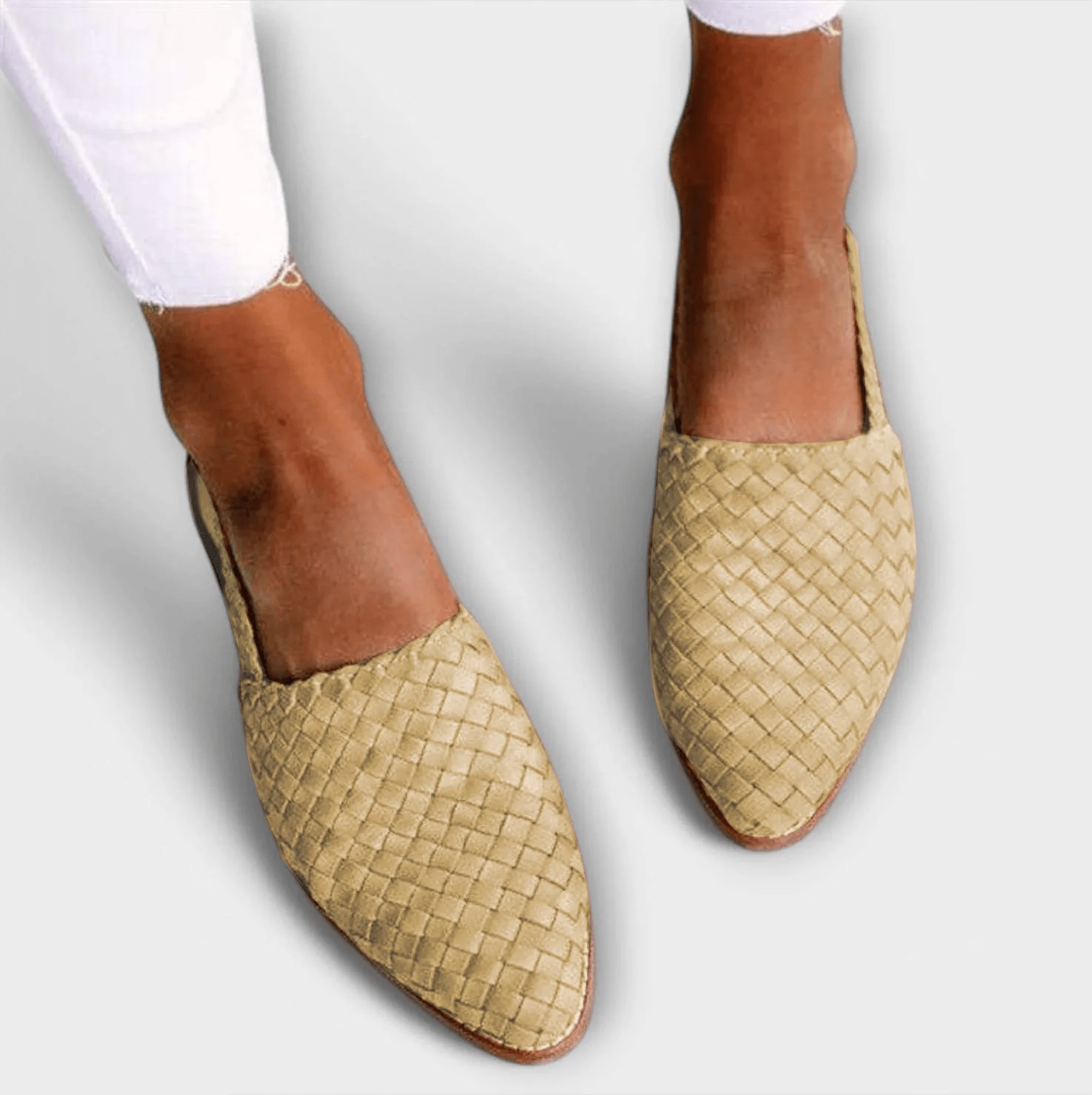 Women's Woven Slingback Loafers – Comfort Flat | The Aurora | Huna