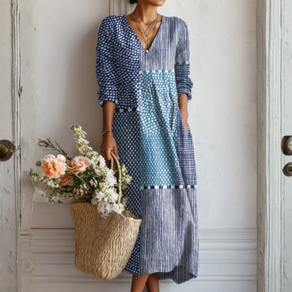 The Ava – Women's Retro Linen Midi Dress | Huna