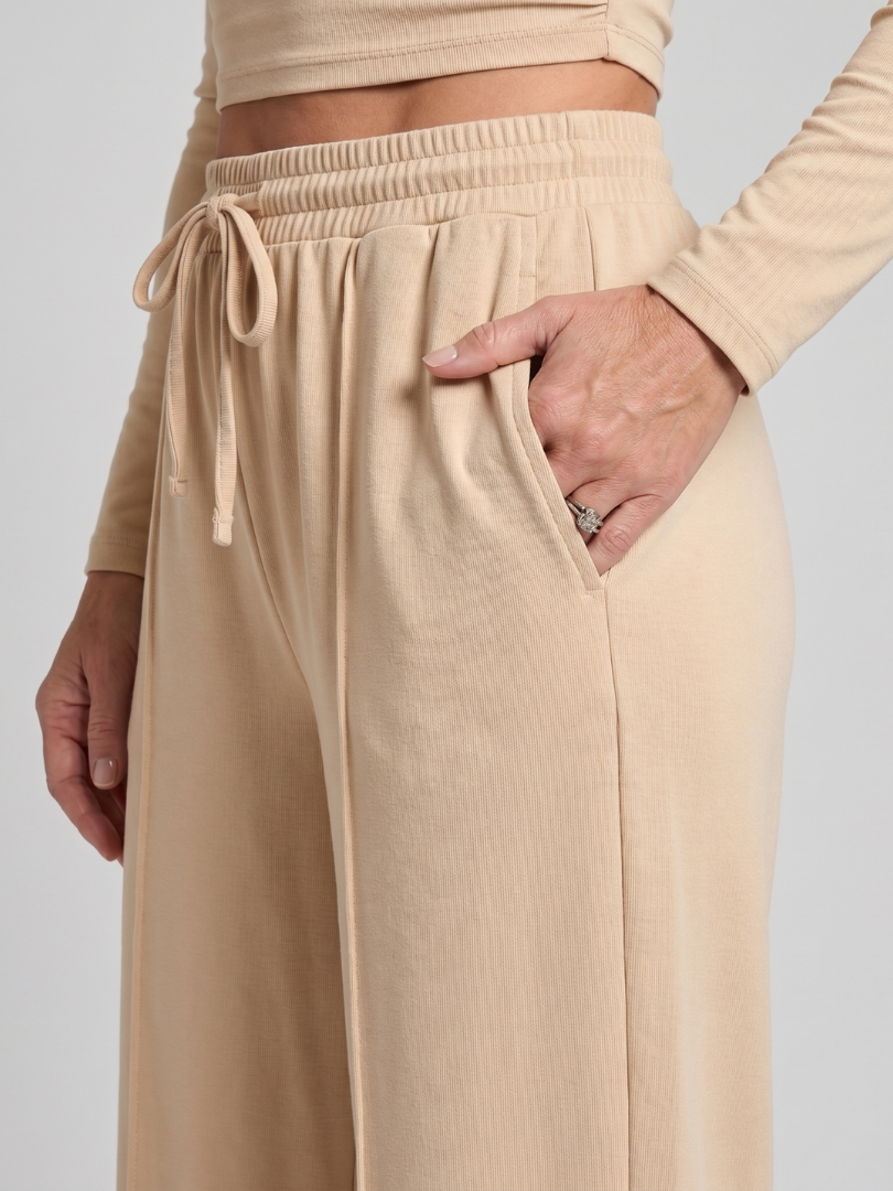 Women's Crop Top & Wide Leg Pants Set – Co-ord | The Avam | Huna