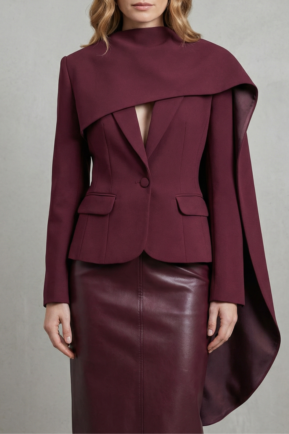 Women's Asymmetric Blazer – The Persephone-Rose, view 1