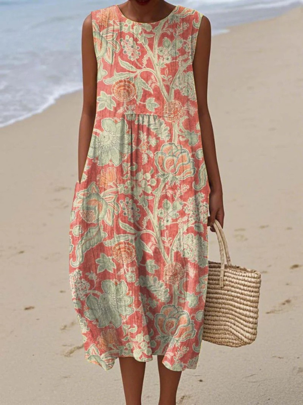 The Beth – Women's Floral Midi Dress | Huna