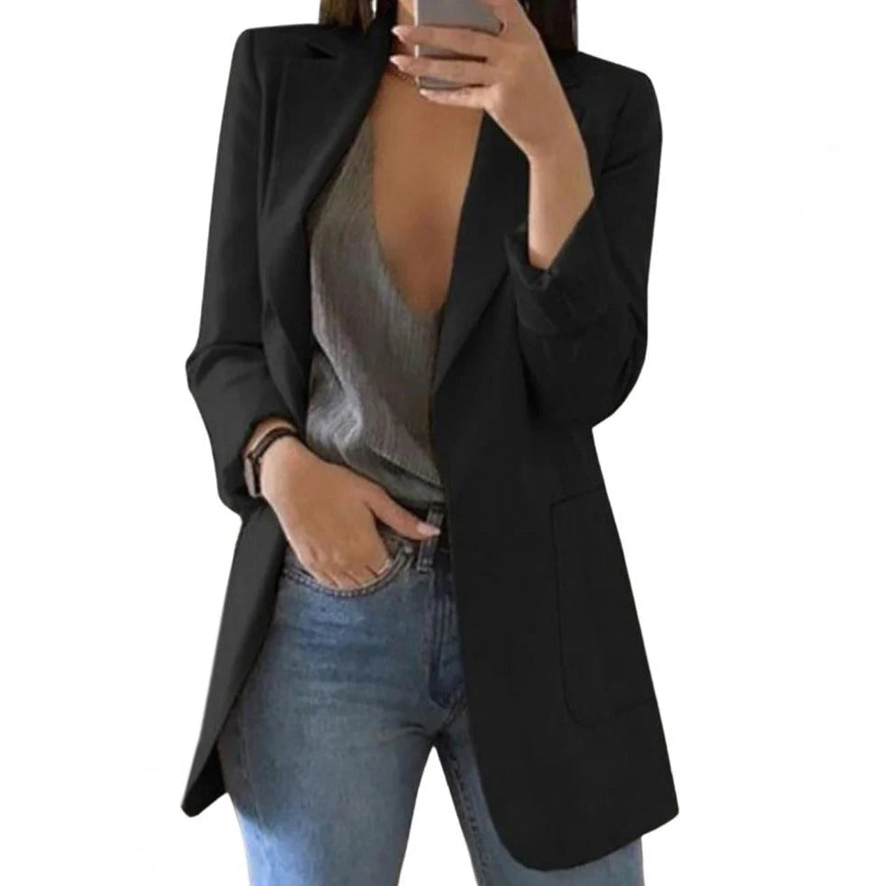 Women's Longline Blazer UK – open front, view 1