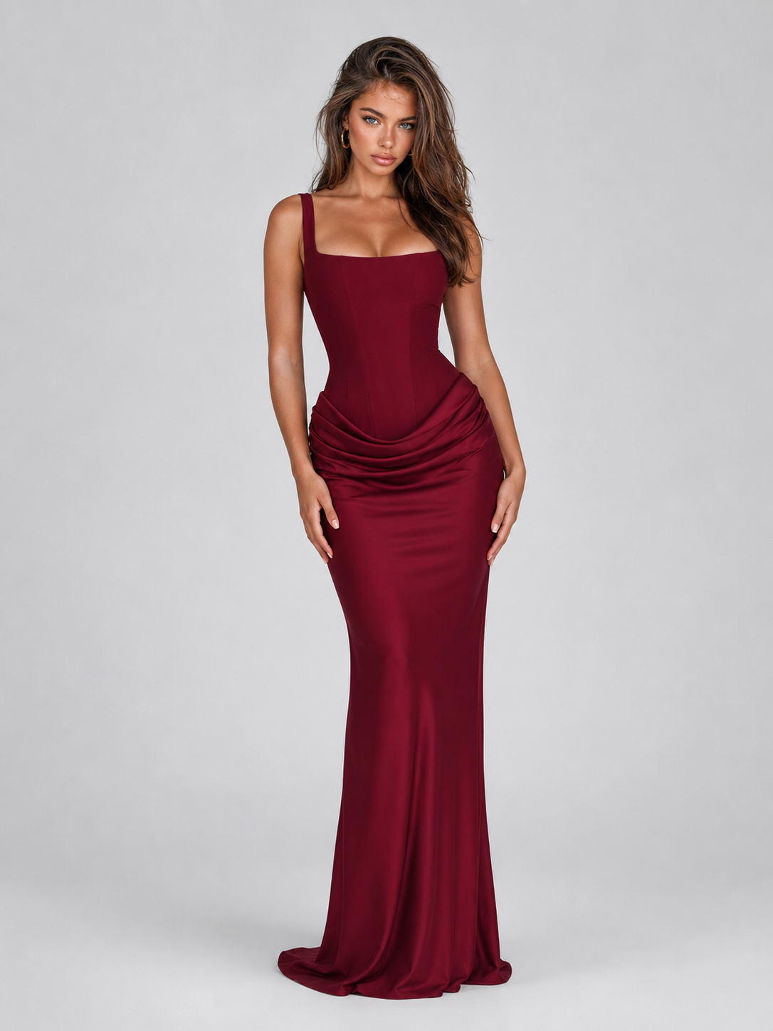 The Vionnet – Women's Corset Bodycon Evening Maxi Dress | Huna