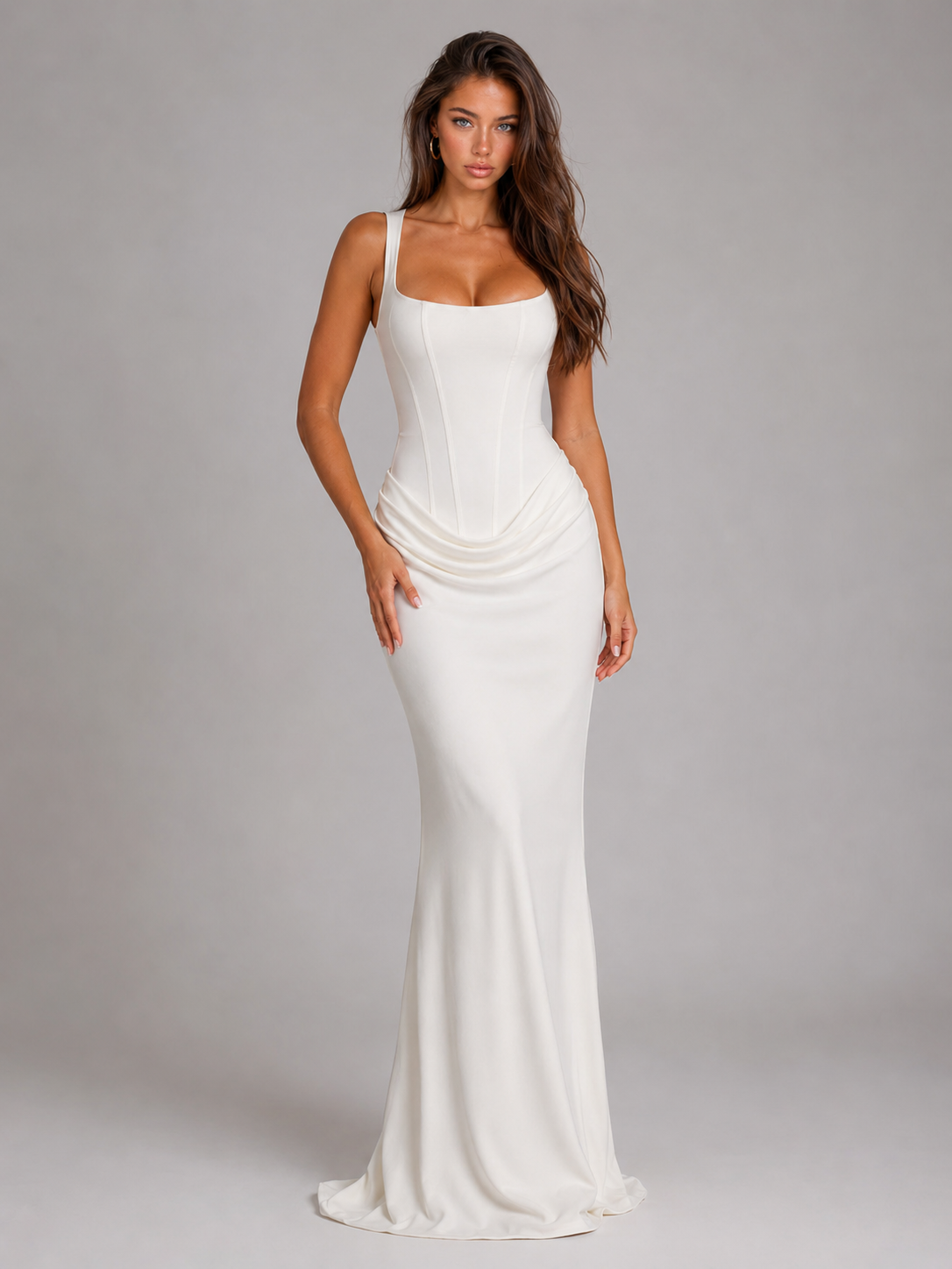 The Vionnet – Women's Corset Bodycon Evening Maxi Dress | Huna