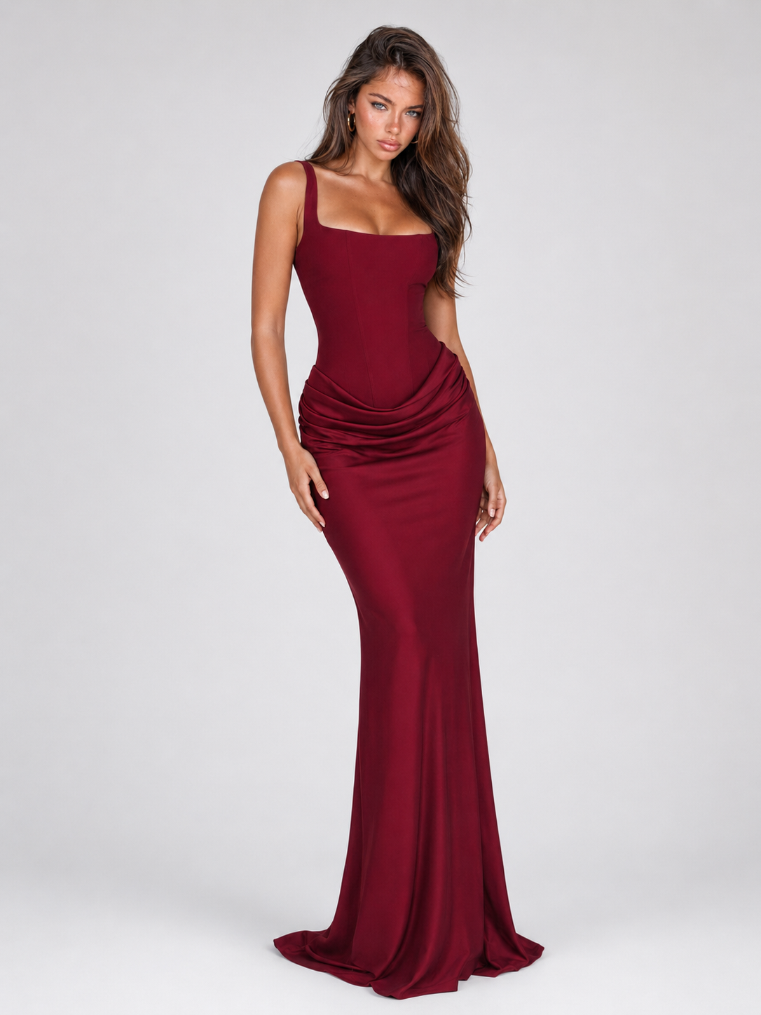 The Vionnet – Women's Corset Bodycon Evening Maxi Dress | Huna