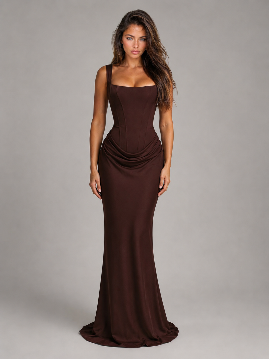 The Vionnet – Women's Corset Bodycon Evening Maxi Dress | Huna