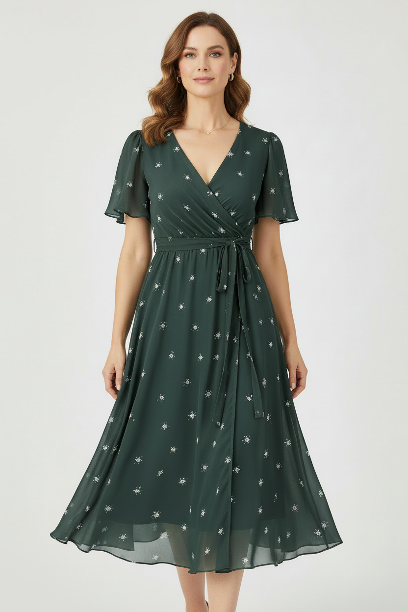 Boho Midi Dress Vibrant Lightweight Soft Fabric Casual Summer Dresses