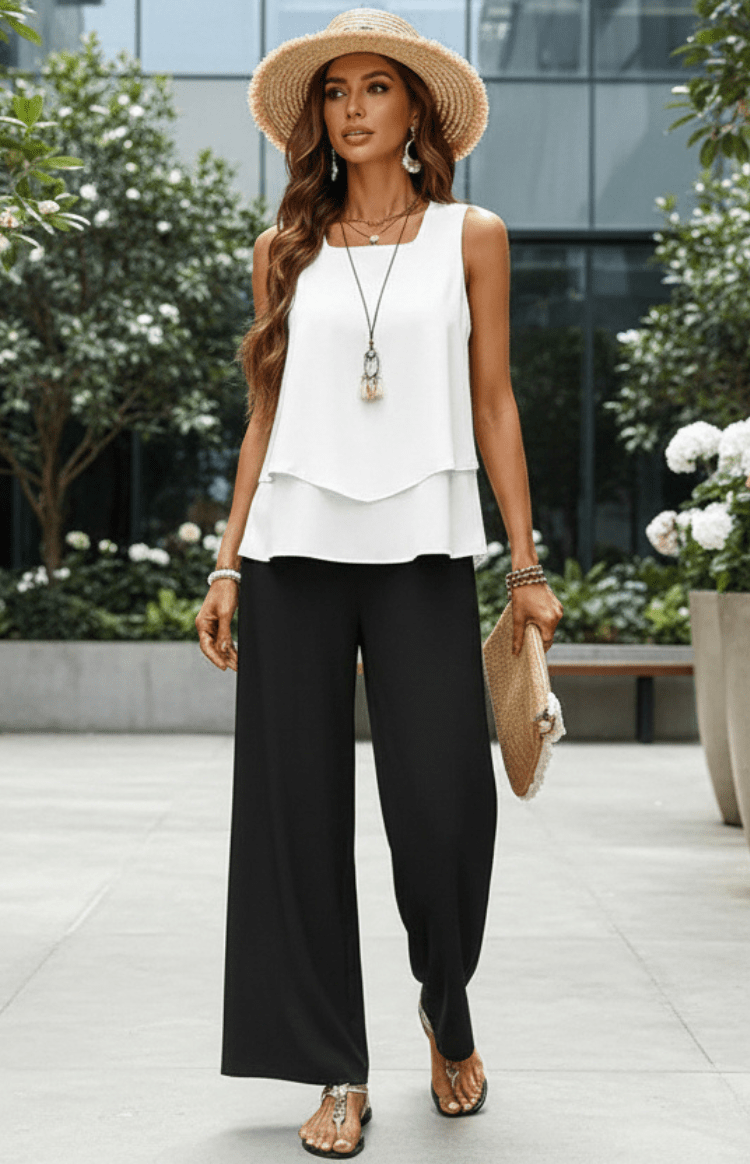Women's Breezy Linen Two Piece Set – Co-ord | The Iris | Huna