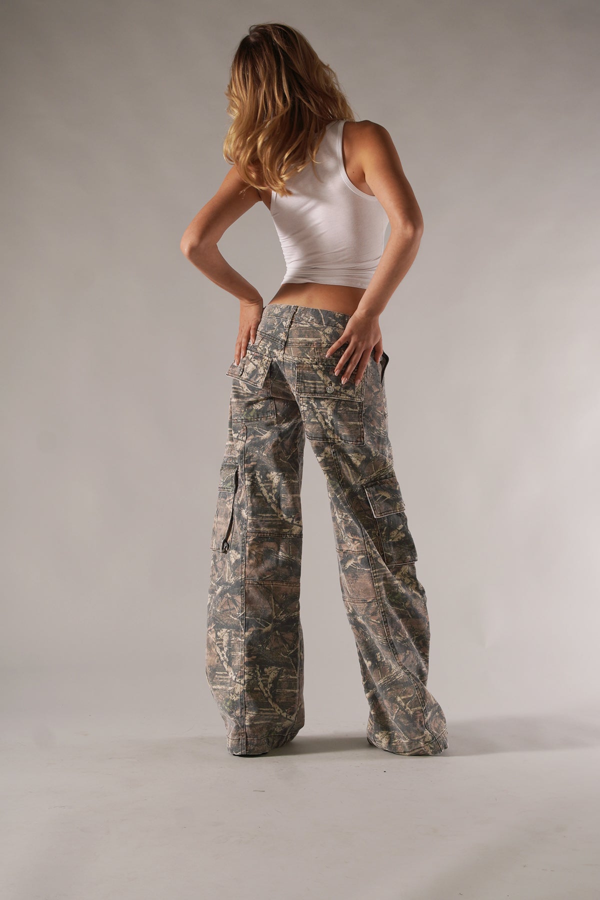 Women's Camo Cargo Pants UK – Utility Pockets | The Robyn | Huna