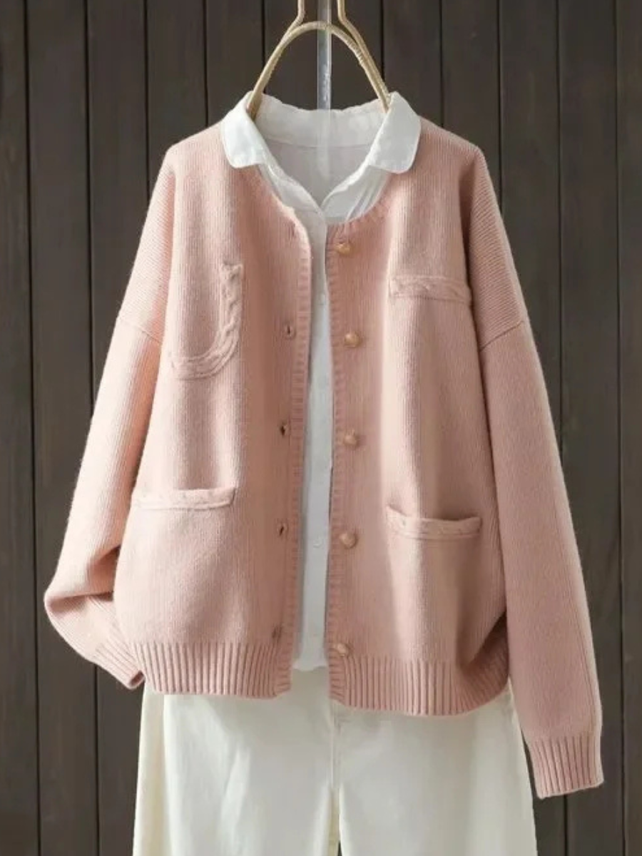 Women's Cardigan UK – Blush Soft Knit | The Marcella | Huna