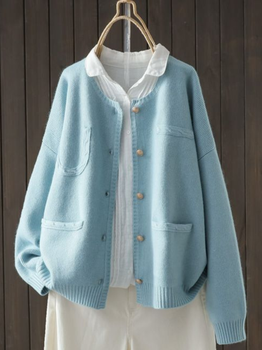 Women's Cardigan UK – Blush Soft Knit | The Marcella | Huna