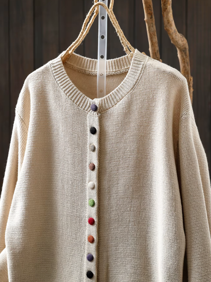 Women's Cardigan UK – Soft Knit Button Detail | The Grace | Huna