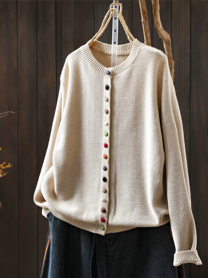 Women's Cardigan UK – Soft Knit Button Detail | The Grace | Huna