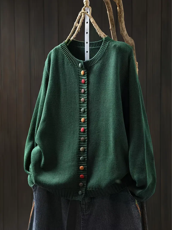 Women's Cardigan UK – Soft Knit Button Detail | The Grace | Huna