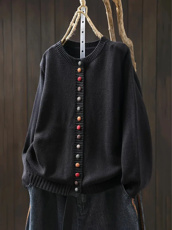 Women's Cardigan UK – Soft Knit Button Detail | The Grace | Huna