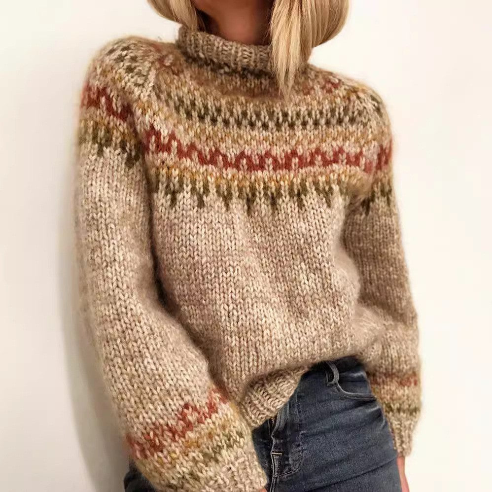Women's Cashmere-Feel Sweater UK – Soft Warm Classic Retro | The Sivelle | Huna