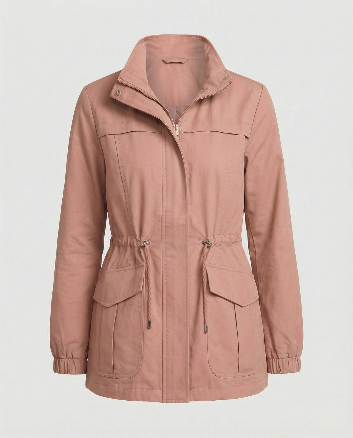 Women's Utility Jacket UK – Drawstring Waist Flap Pockets | The Sunniva | Huna