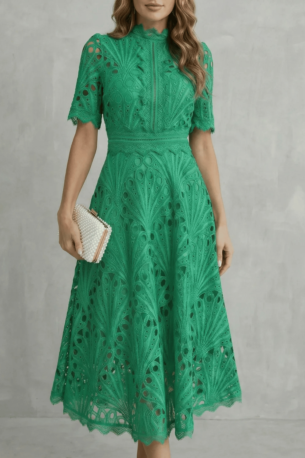 Women's lace midi dress – The Ameliane by Huna – view 10