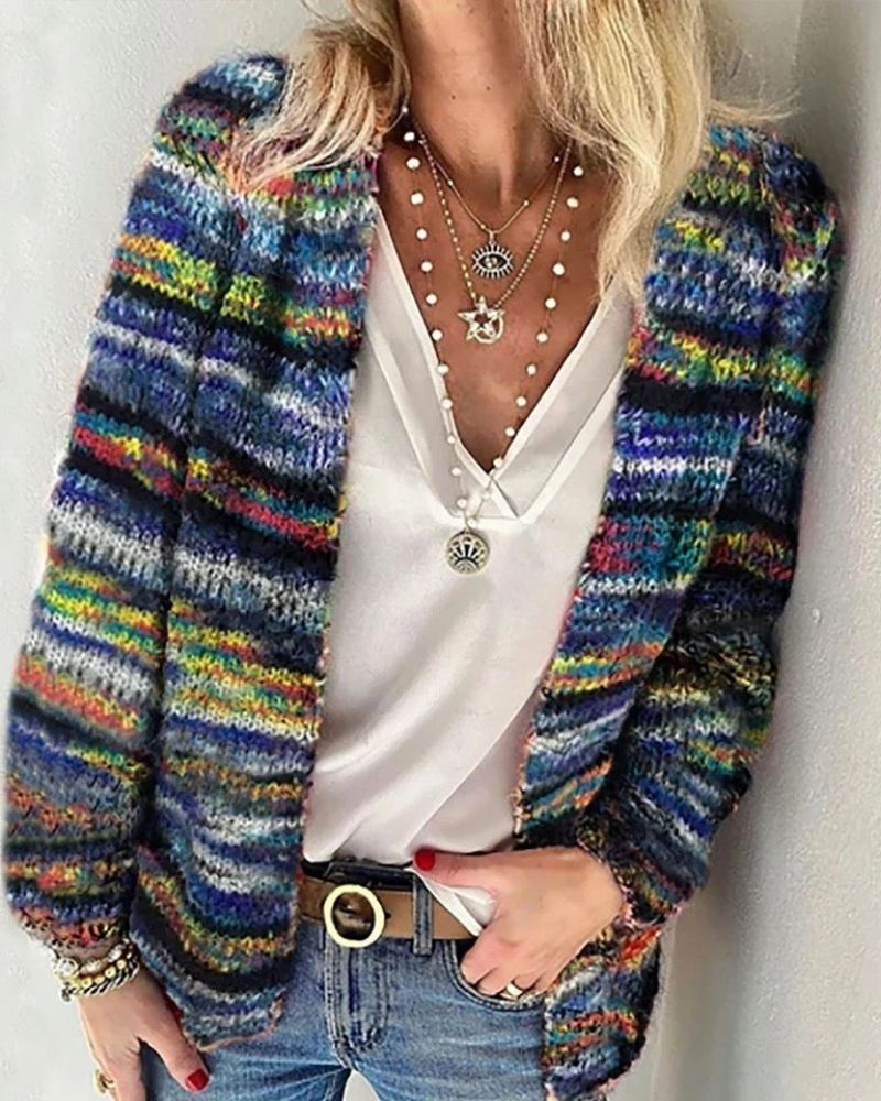 Women's Cardigan Jacket UK – Colorful Soft Knit | The Philippa | Huna