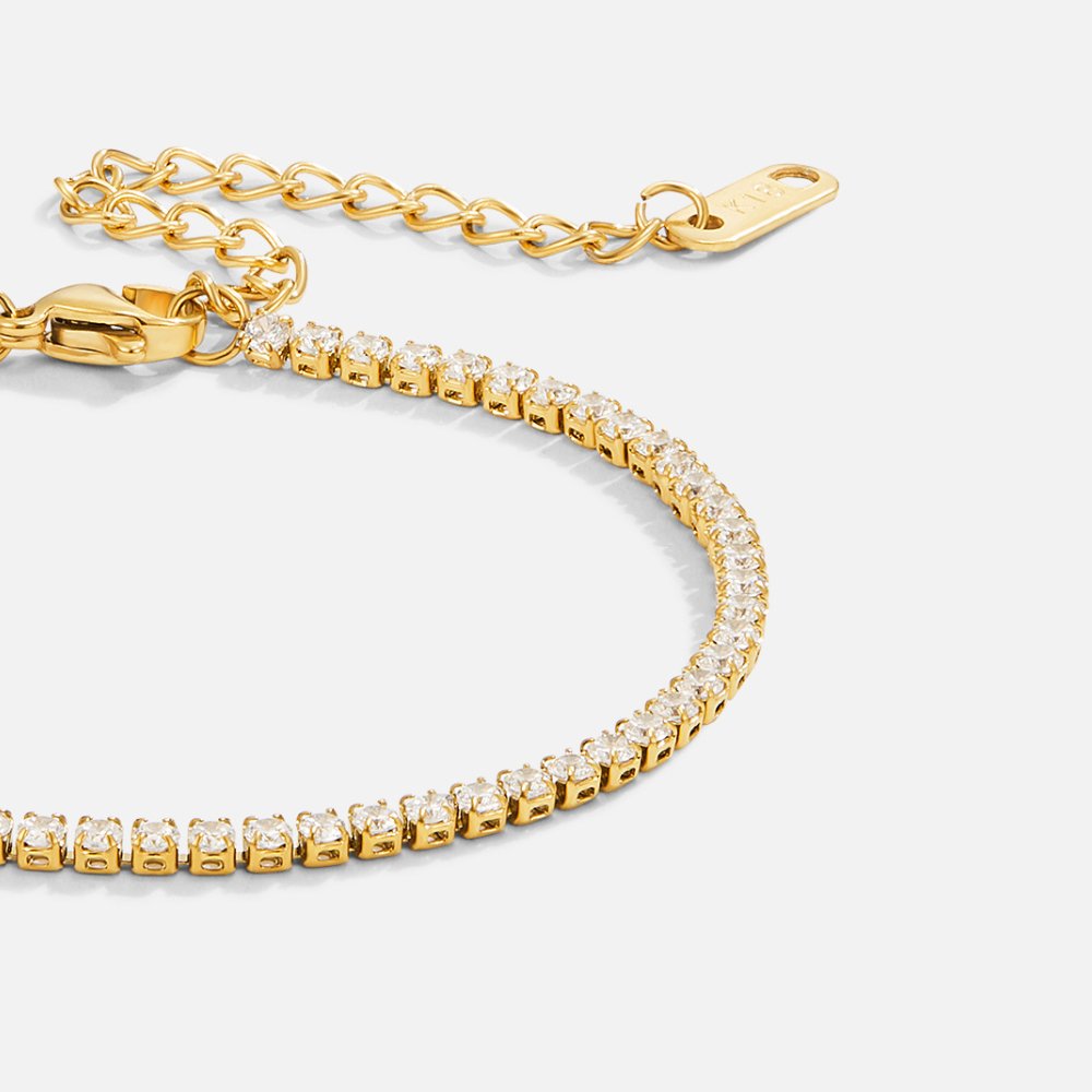 The Cordelia – Women's 18K Gold Tennis Bracelet | Huna Signatures