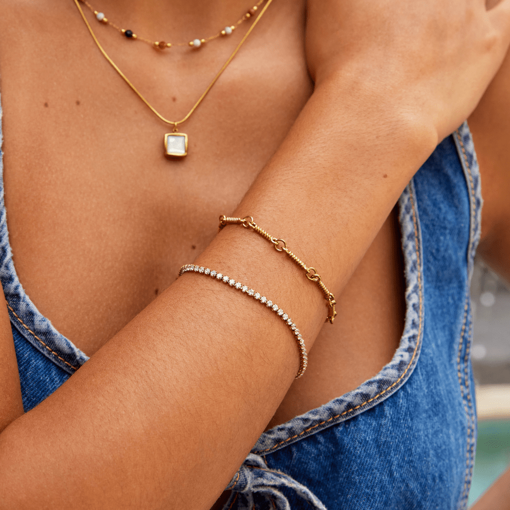 The Cordelia – Women's 18K Gold Tennis Bracelet | Huna Signatures